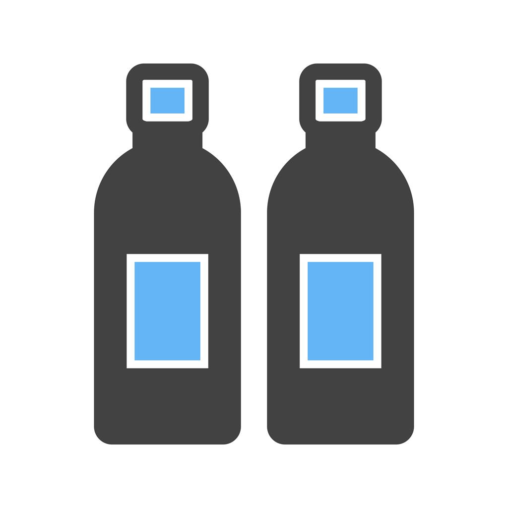 Two Bottles Blue Black Icon