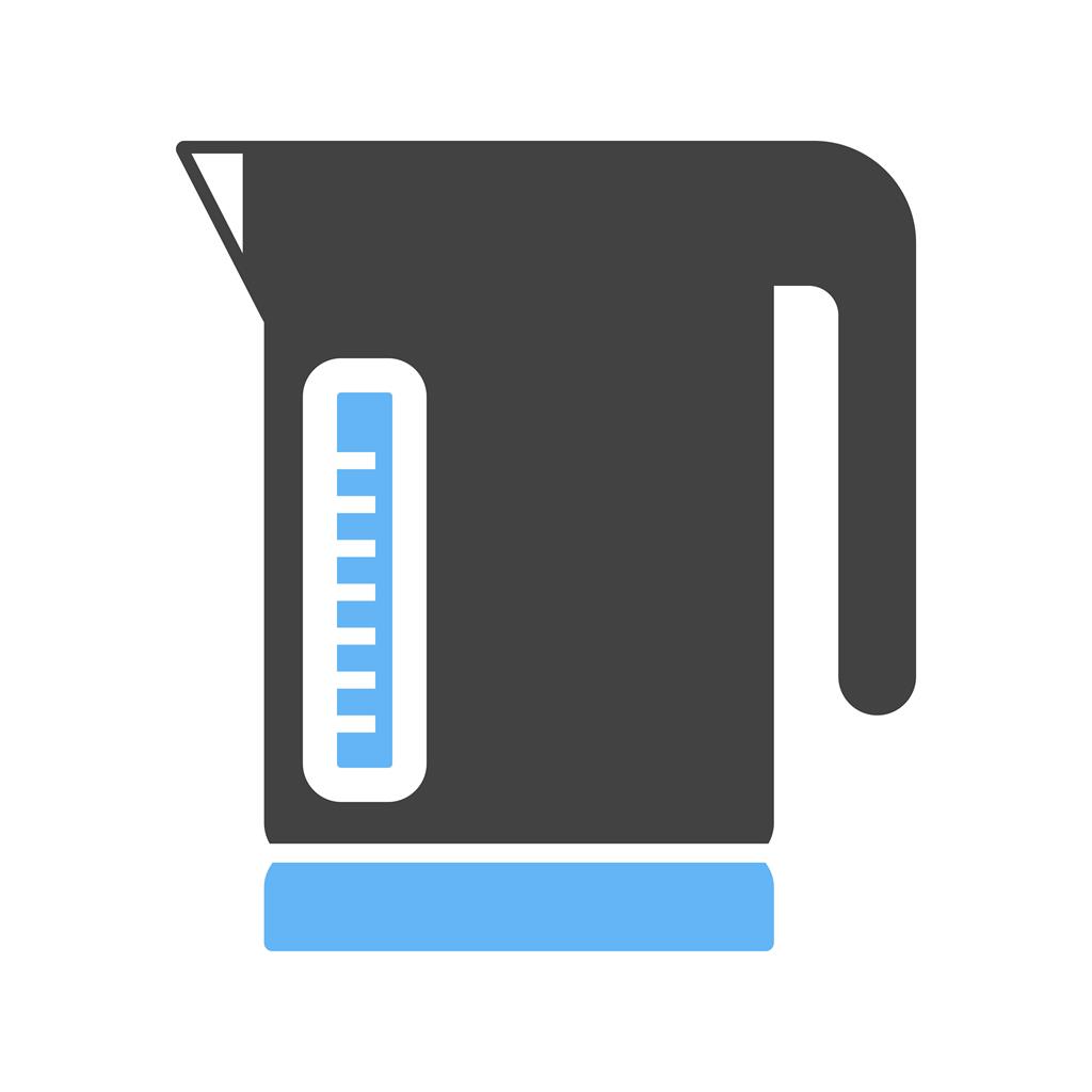 Electric Kettle Blue Black Icon