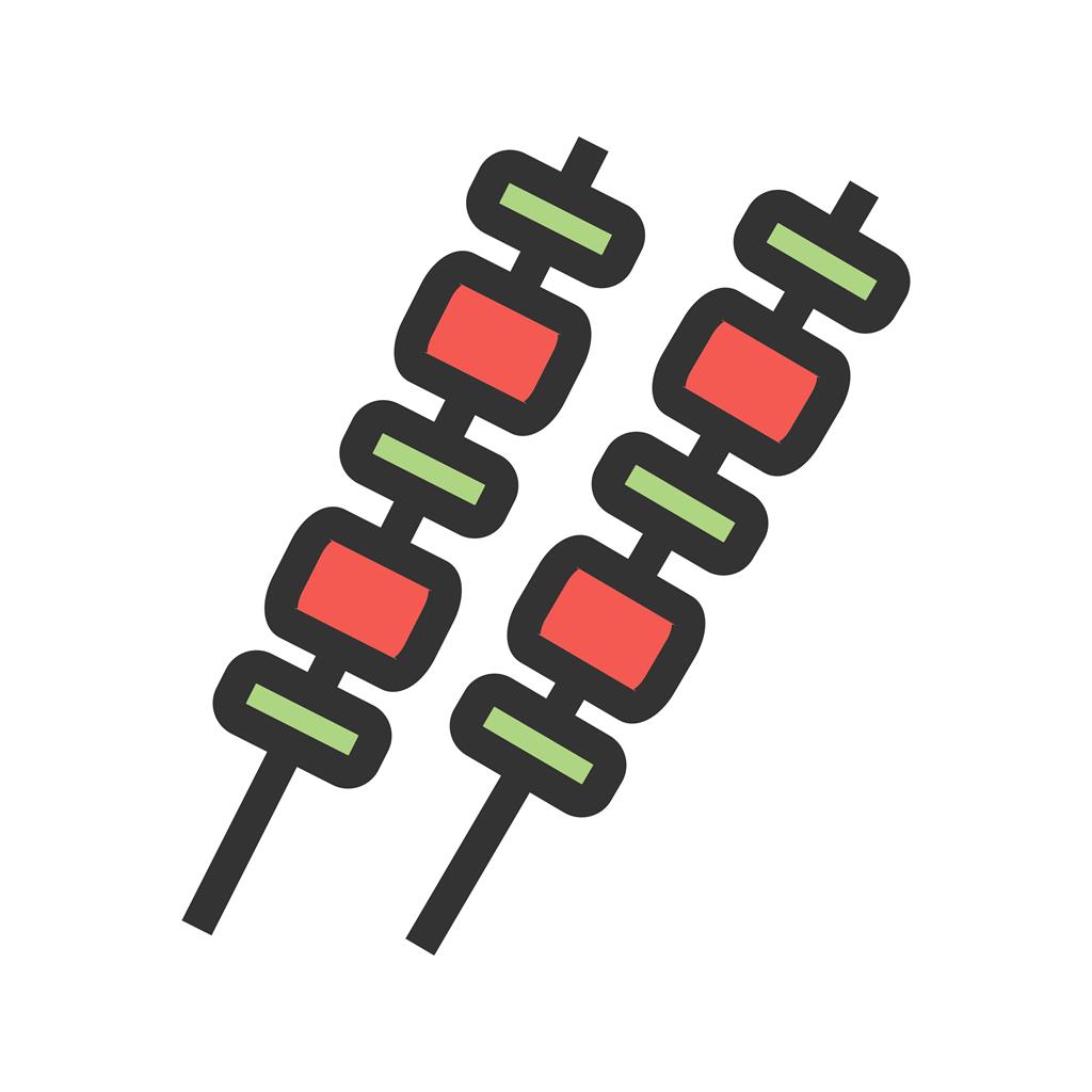 BBQ Stick Line Filled Icon