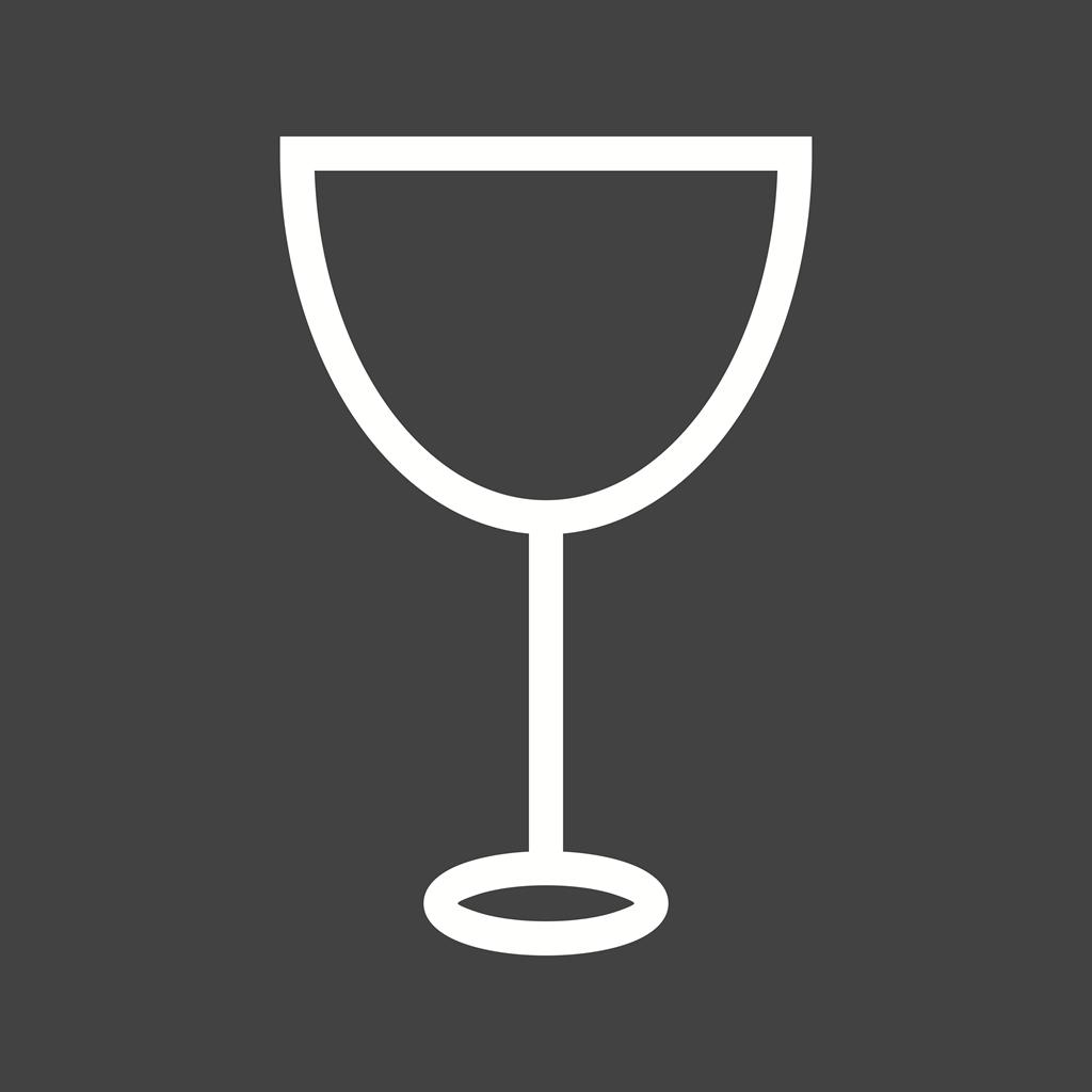 Wine Goblet Line Inverted Icon