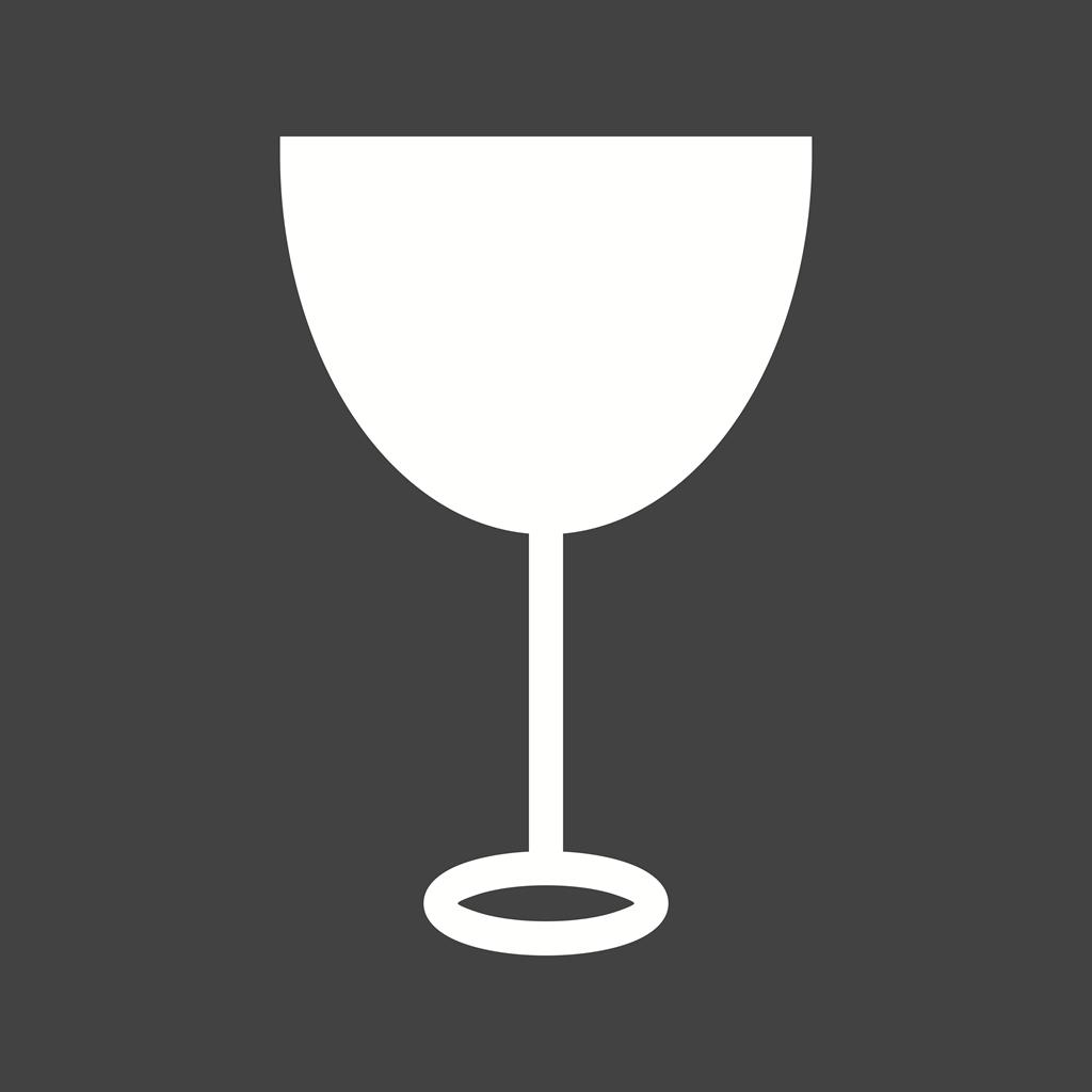 Wine Goblet Glyph Inverted Icon