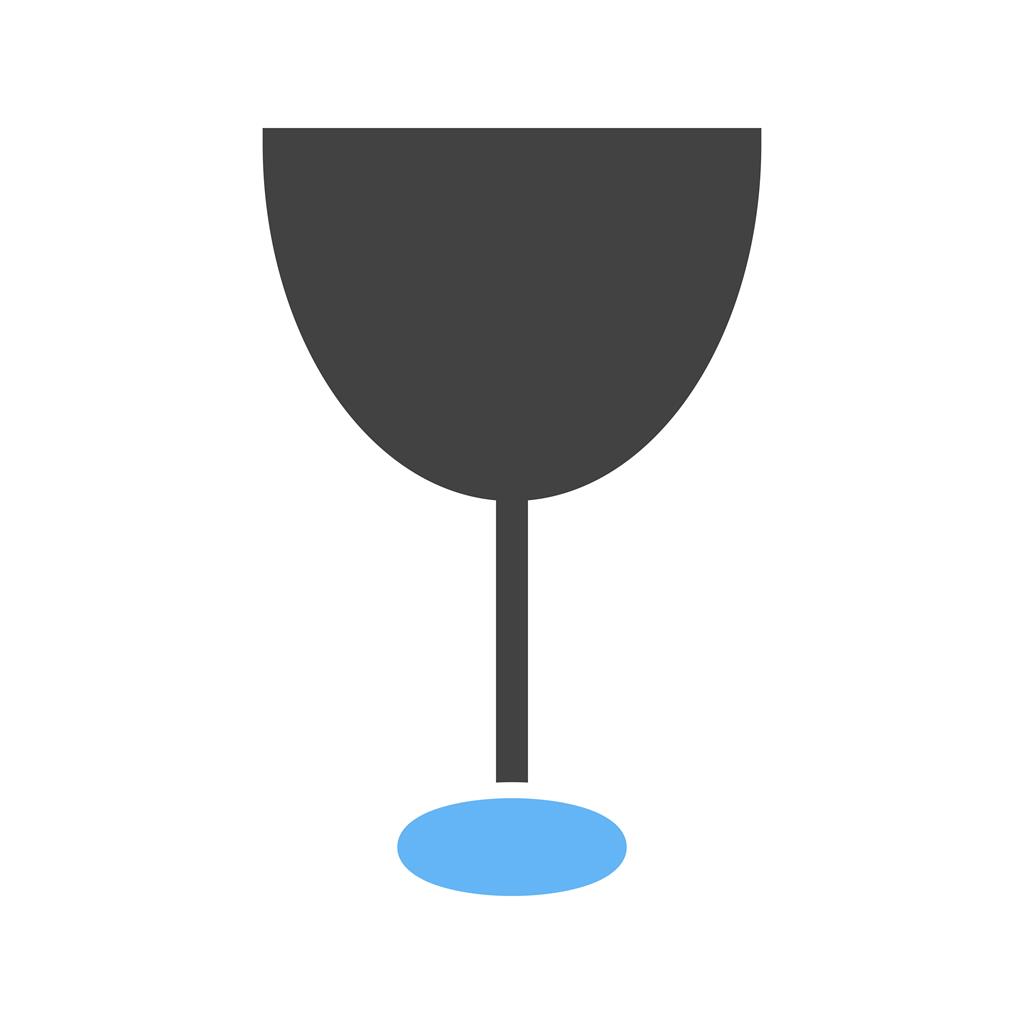 Wine Goblet Blue Black Icon