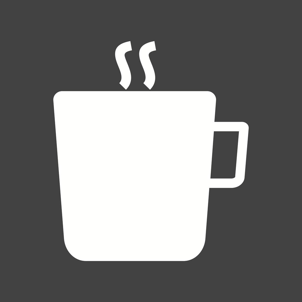 Tea Mug Glyph Inverted Icon