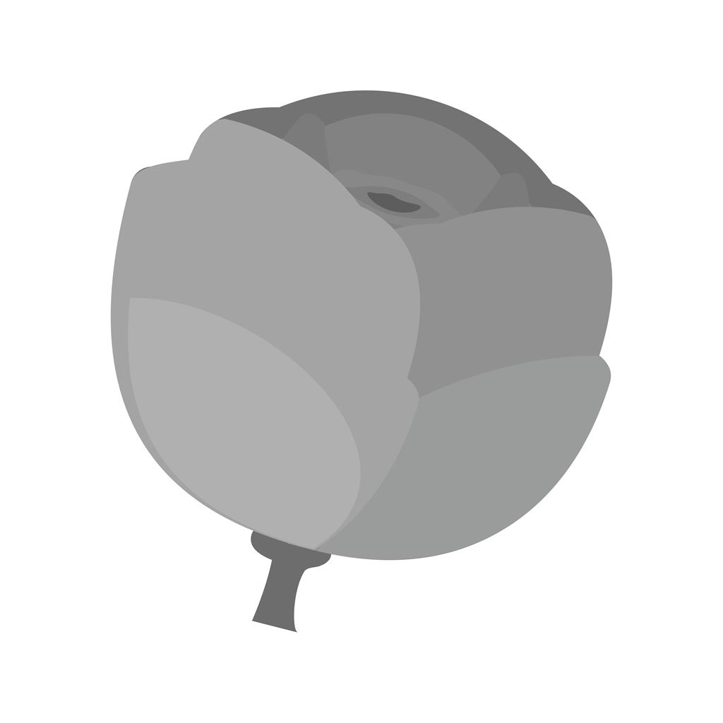 Cabbage Greyscale Icon