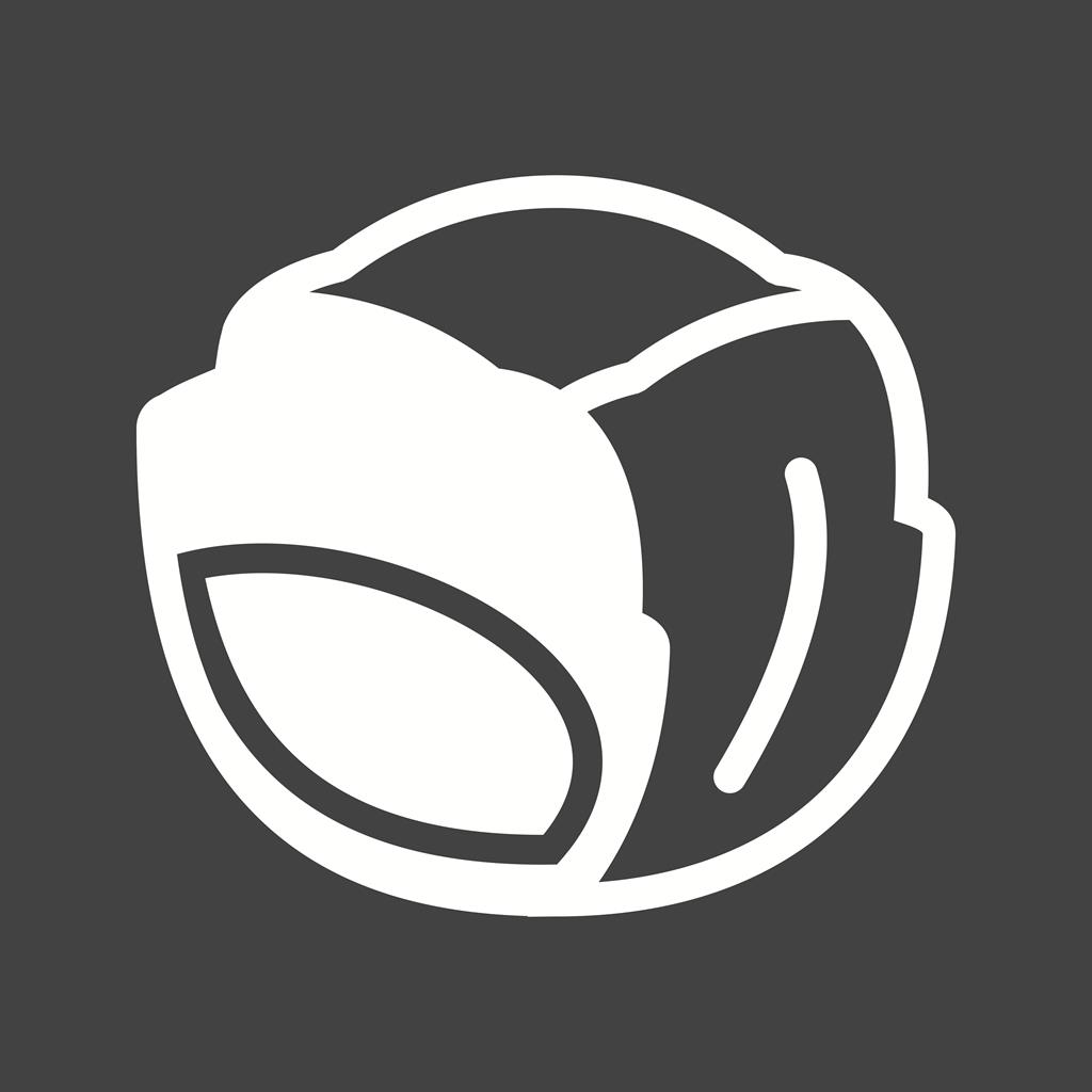 Cabbage Glyph Inverted Icon