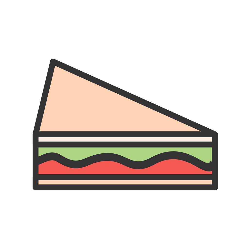 Sandwich Line Filled Icon