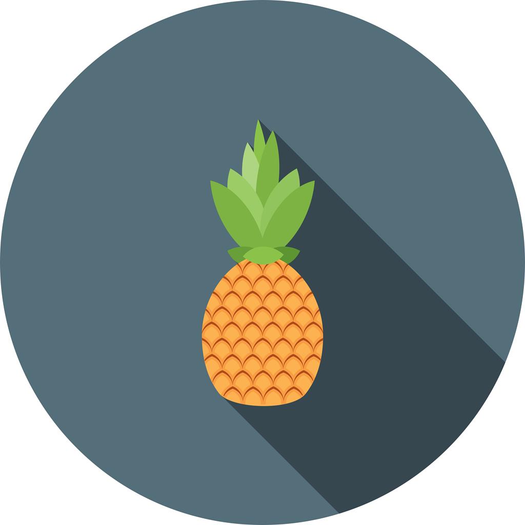 Pineapple Flat Shadowed Icon