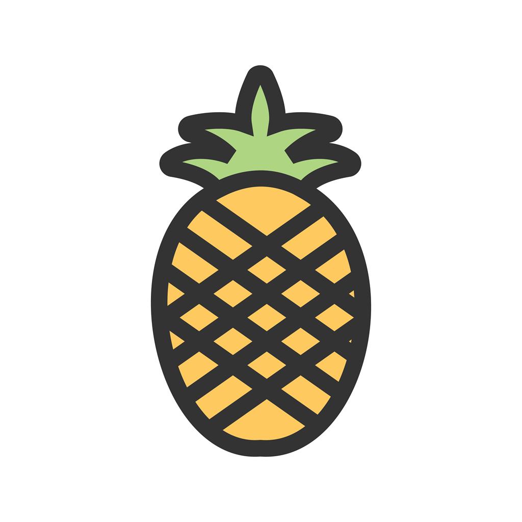 Pineapple Line Filled Icon