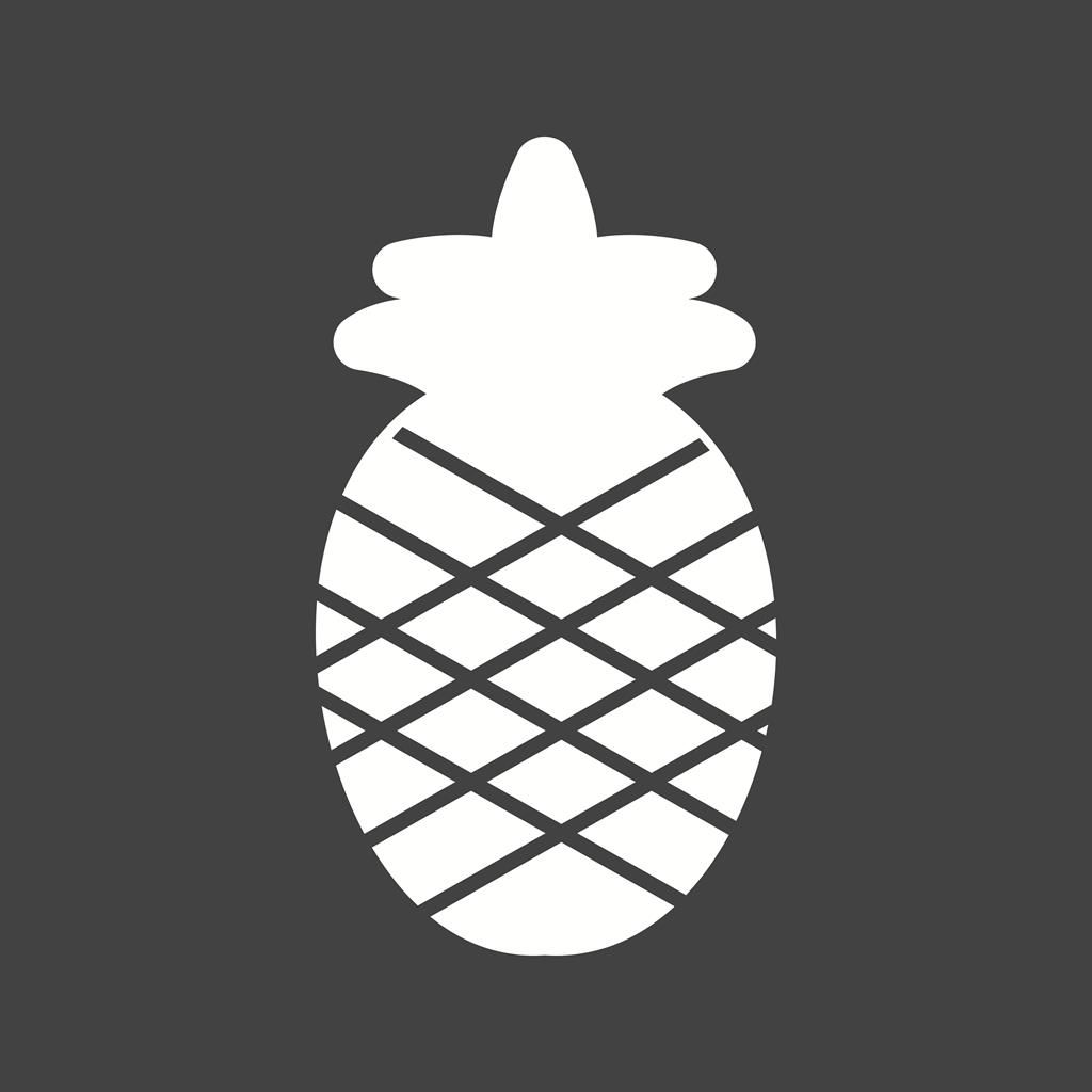 Pineapple Glyph Inverted Icon