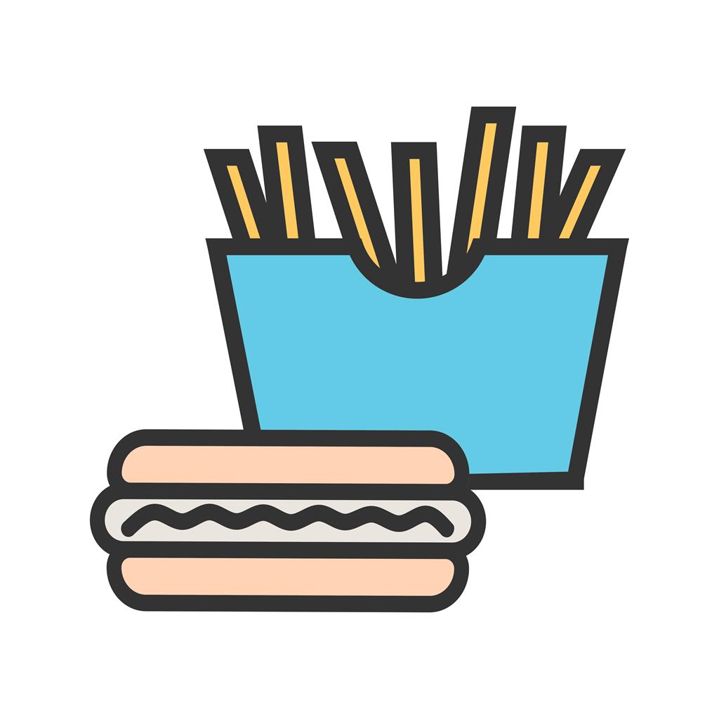 Fast Food Line Filled Icon