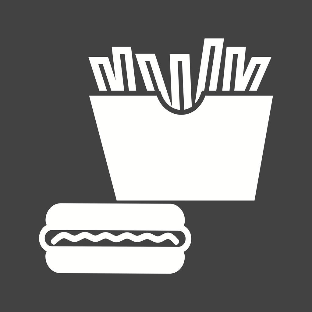 Fast Food Glyph Inverted Icon