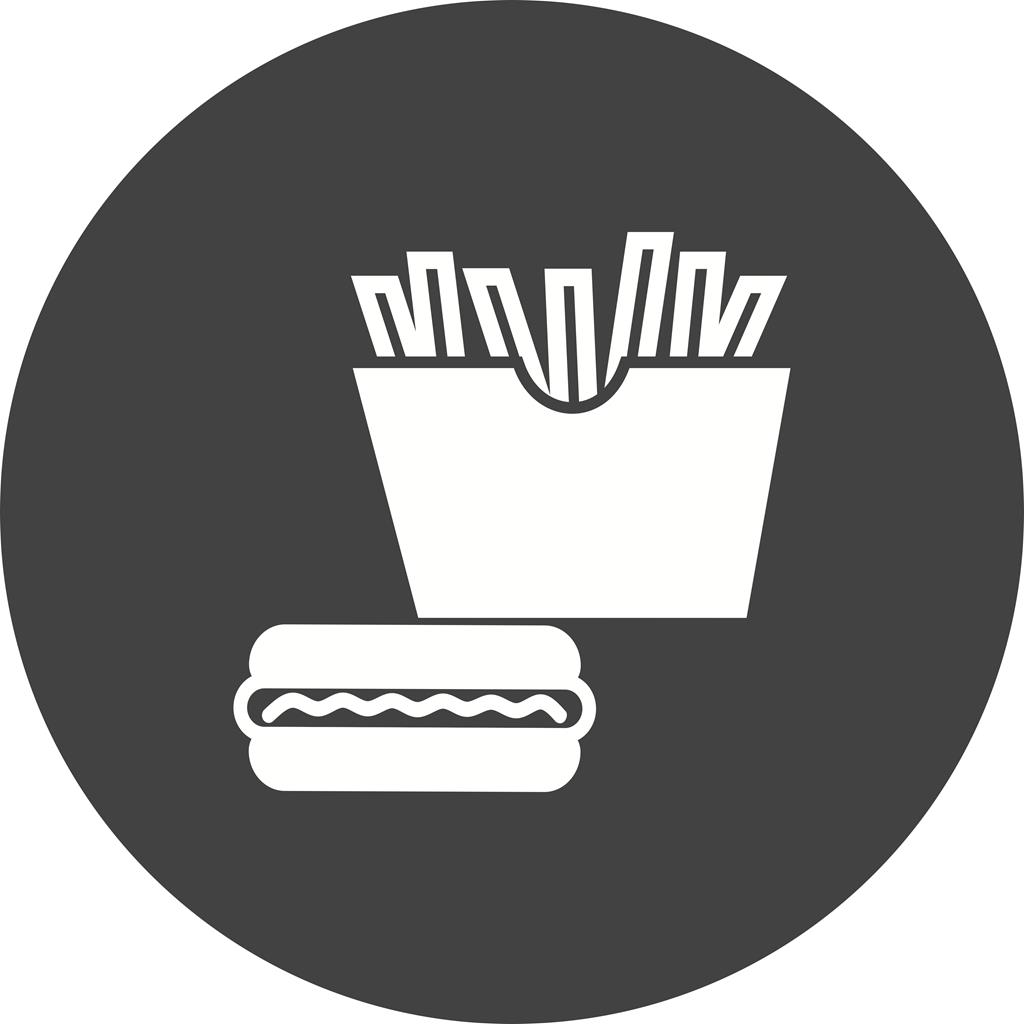 Fast Food Flat Round Icon
