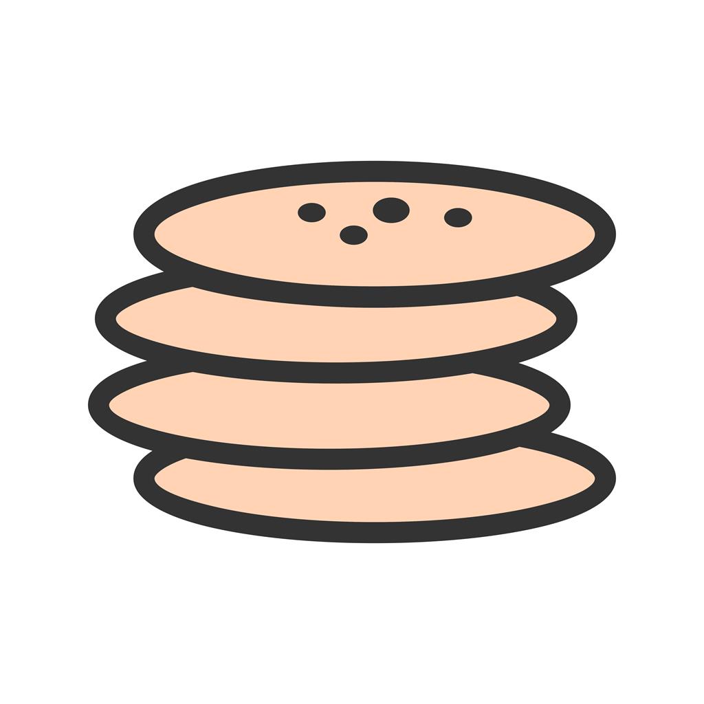 Pancakes Line Filled Icon