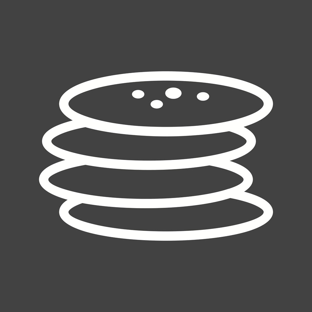 Pancakes Line Inverted Icon