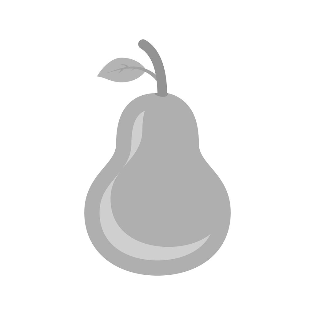 Pear Greyscale Icon