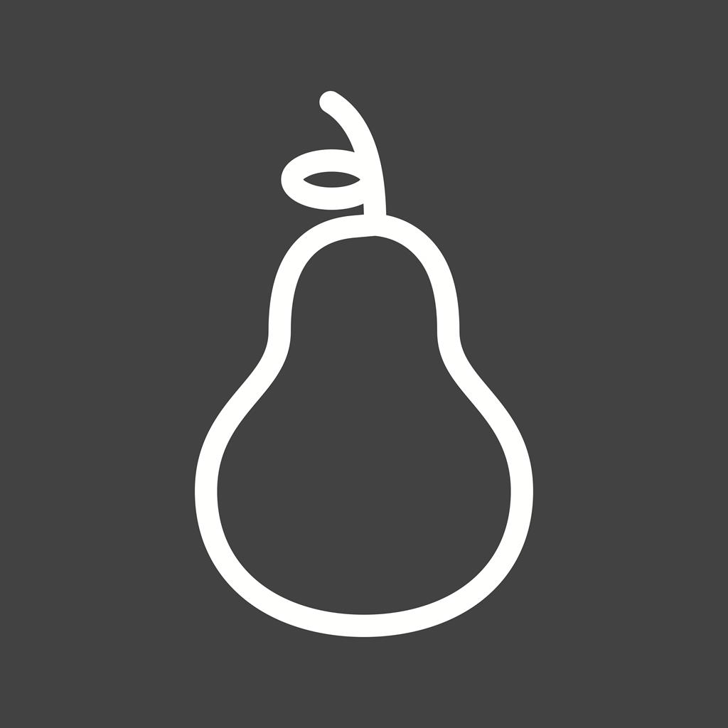 Pear Line Inverted Icon