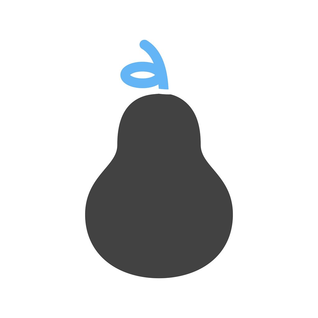 Pear Blue Black Icon