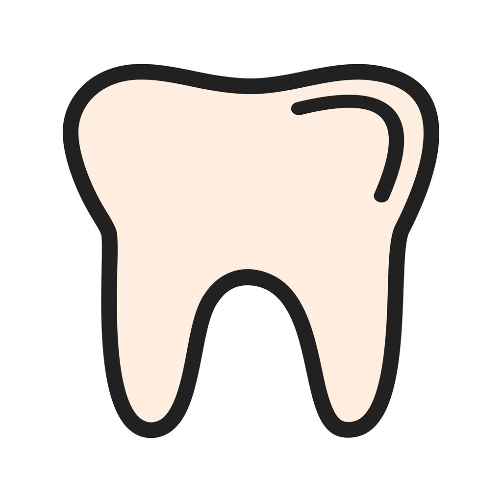 Tooth Line Filled Icon - IconBunny