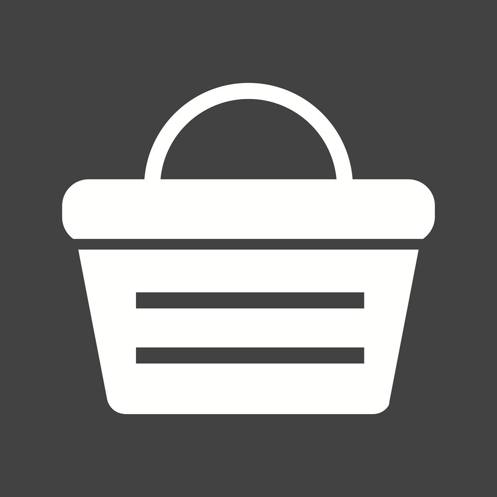 Vegetable Basket Glyph Inverted Icon