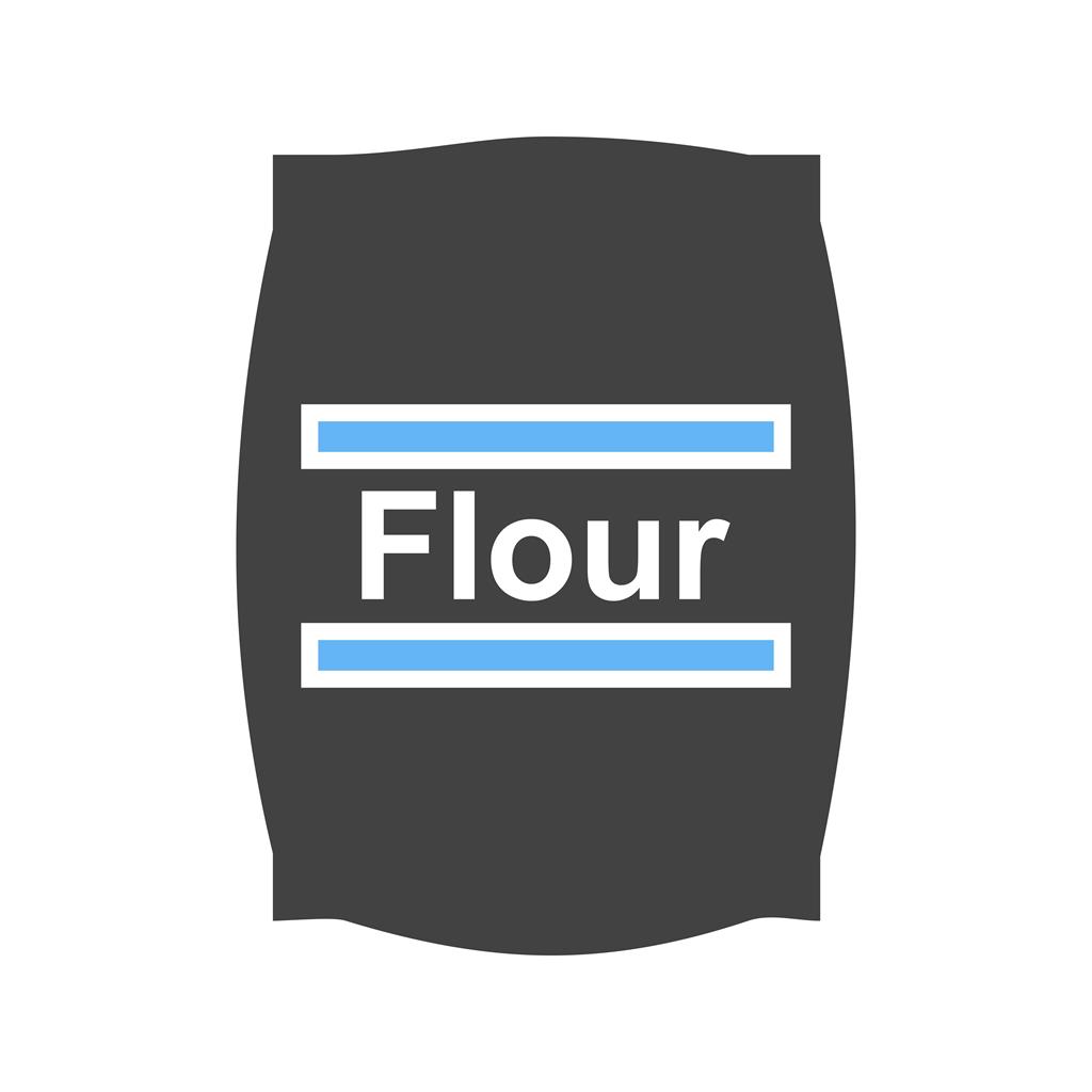 Flour bag Blue Black Icon