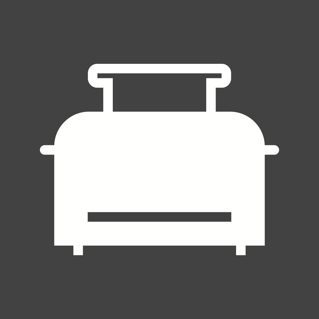 Toaster Glyph Inverted Icon