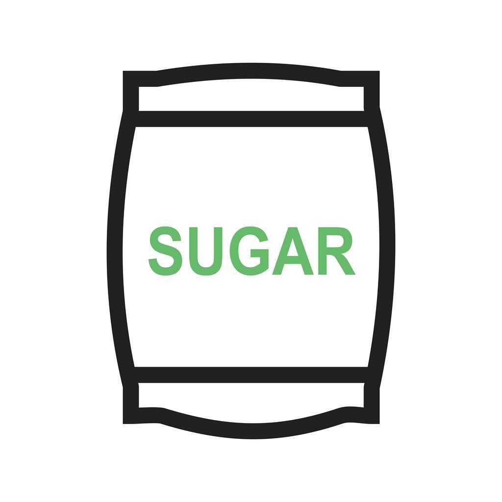 Sugar bag Line Green Black Icon