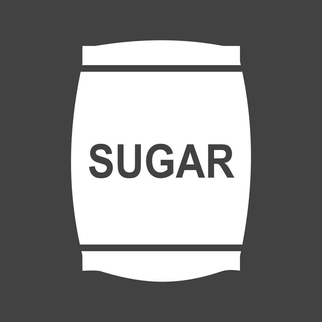 Sugar bag Glyph Inverted Icon