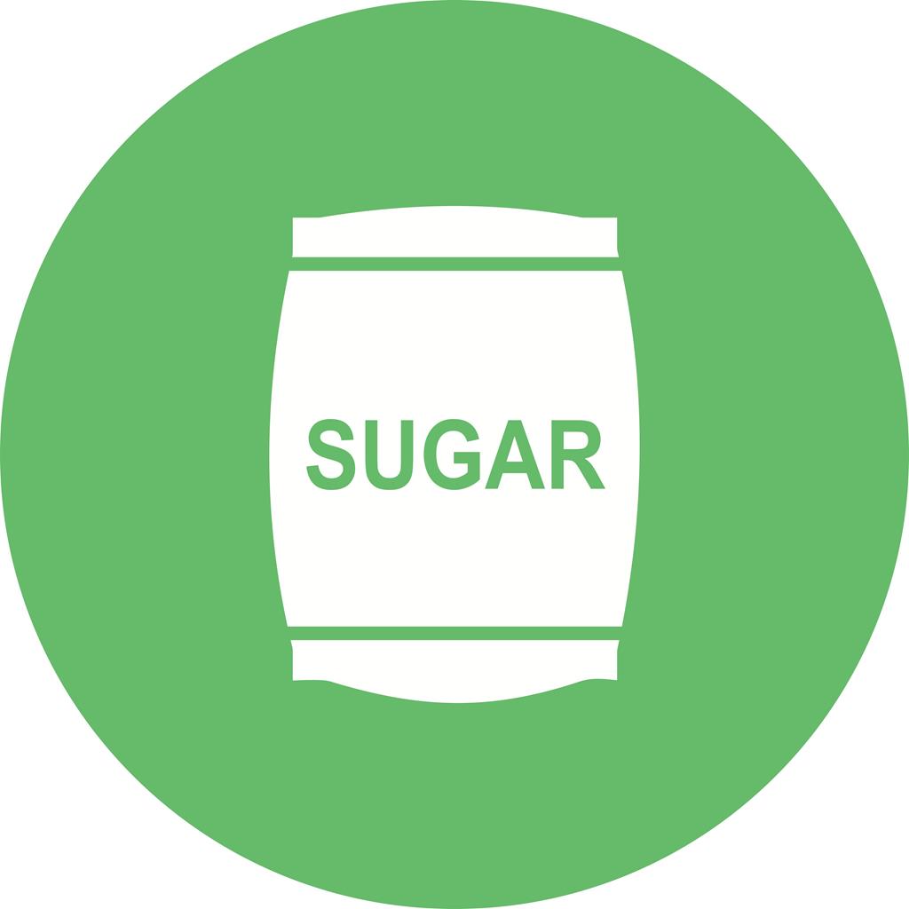 Sugar bag Flat Round Icon