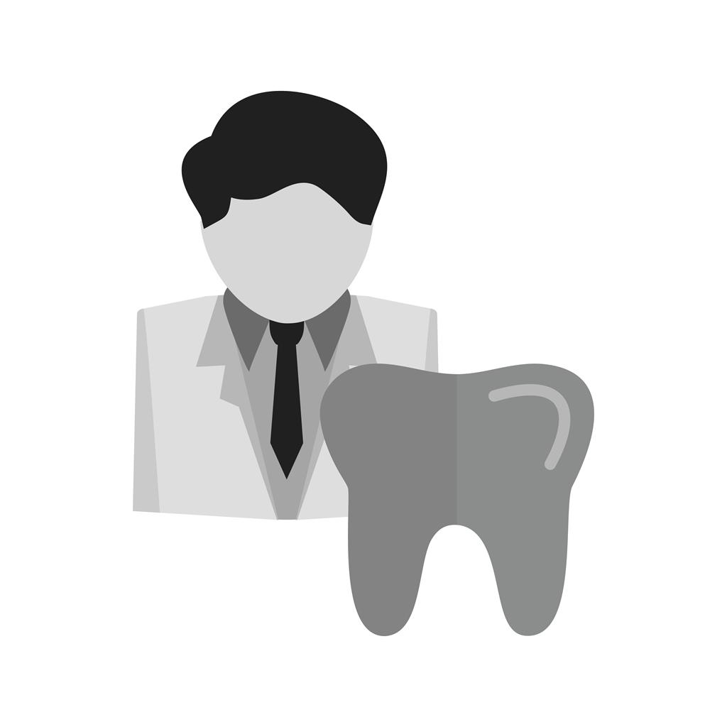 Dentist Greyscale Icon - IconBunny