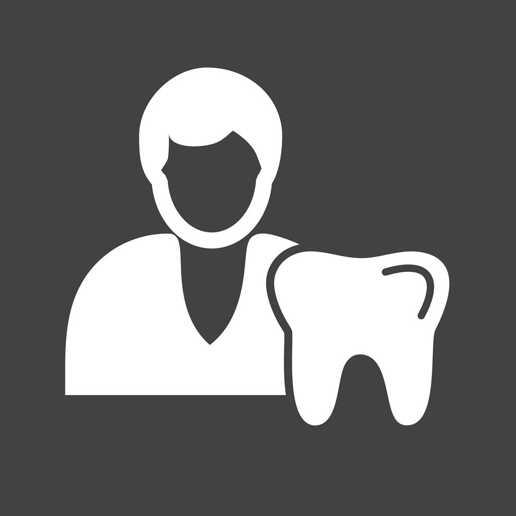 Dentist Glyph Inverted Icon - IconBunny