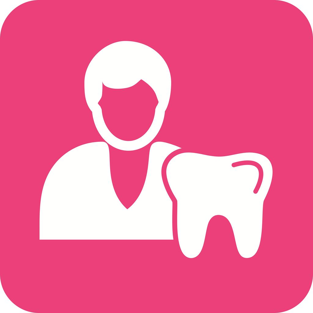 Dentist Flat Round Corner Icon - IconBunny