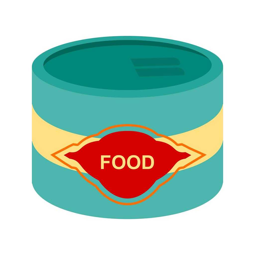 Canned Food Flat Multicolor Icon