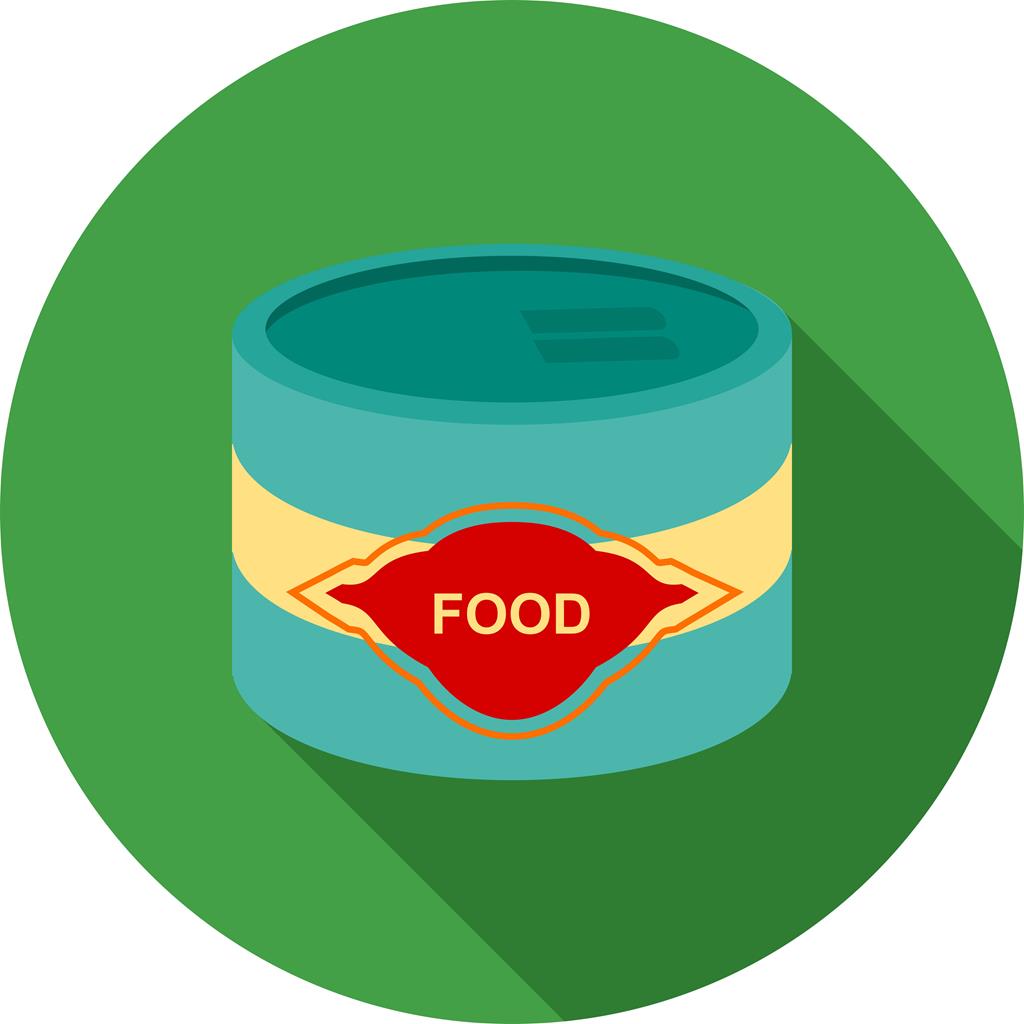 Canned Food Flat Shadowed Icon