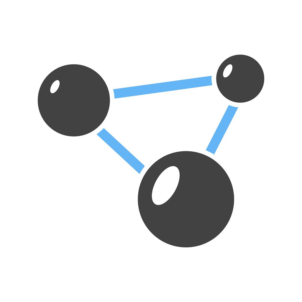Molecules Blue Black Icon