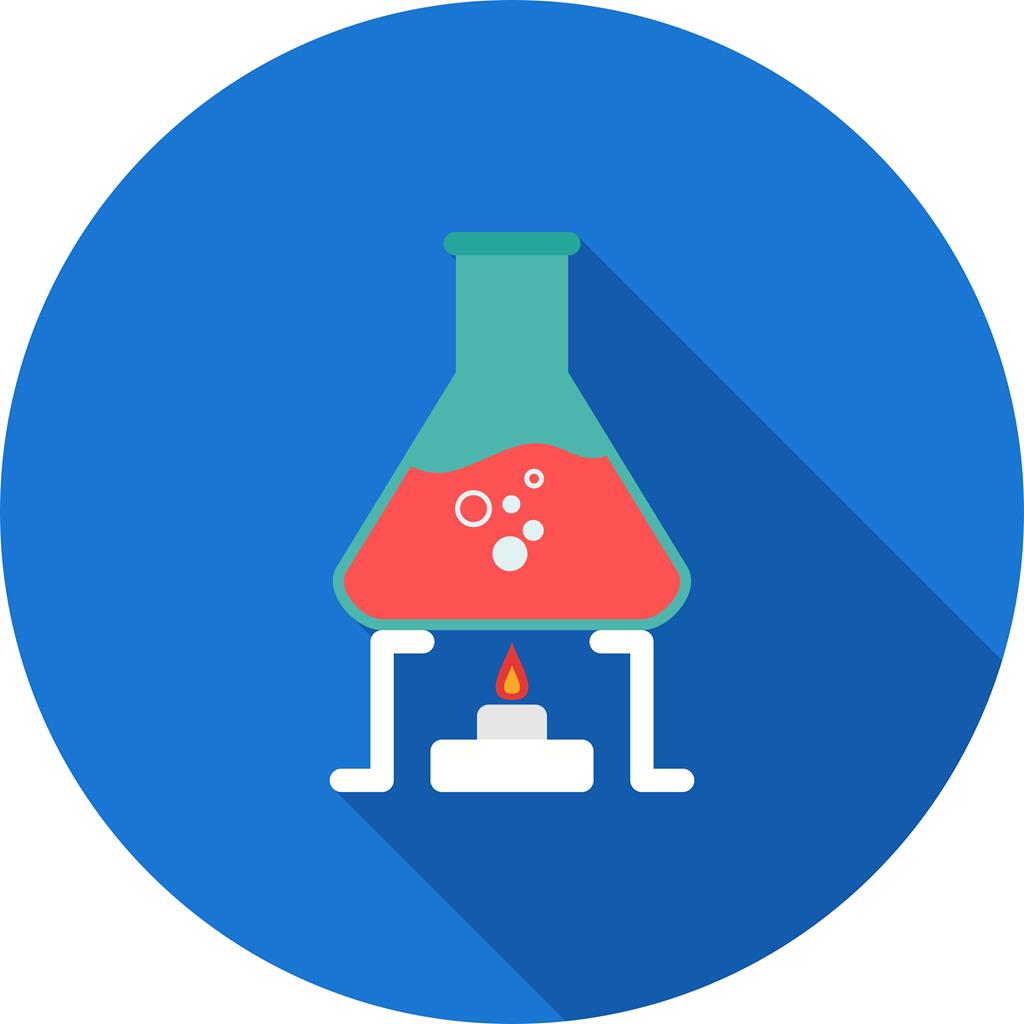 Chemical Experiment Flat Shadowed Icon