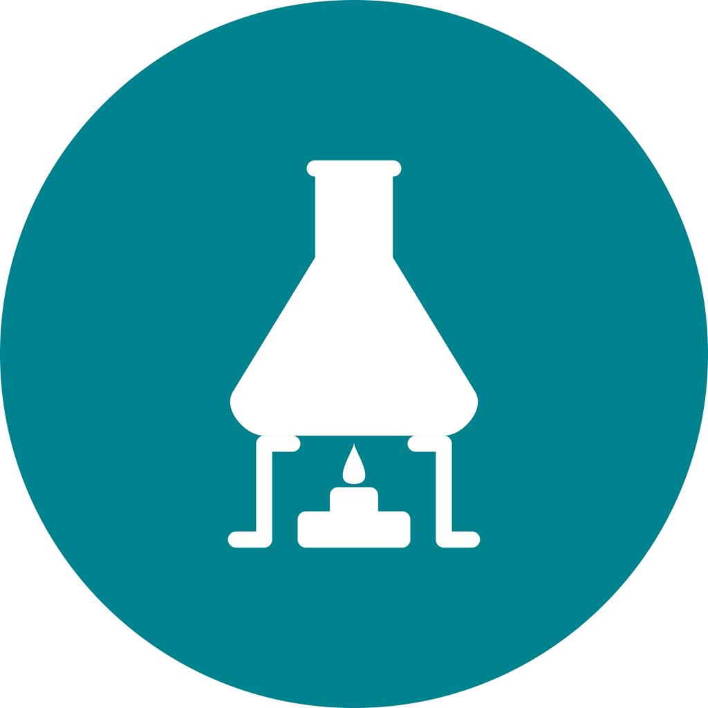 Chemical Experiment Flat Round Icon