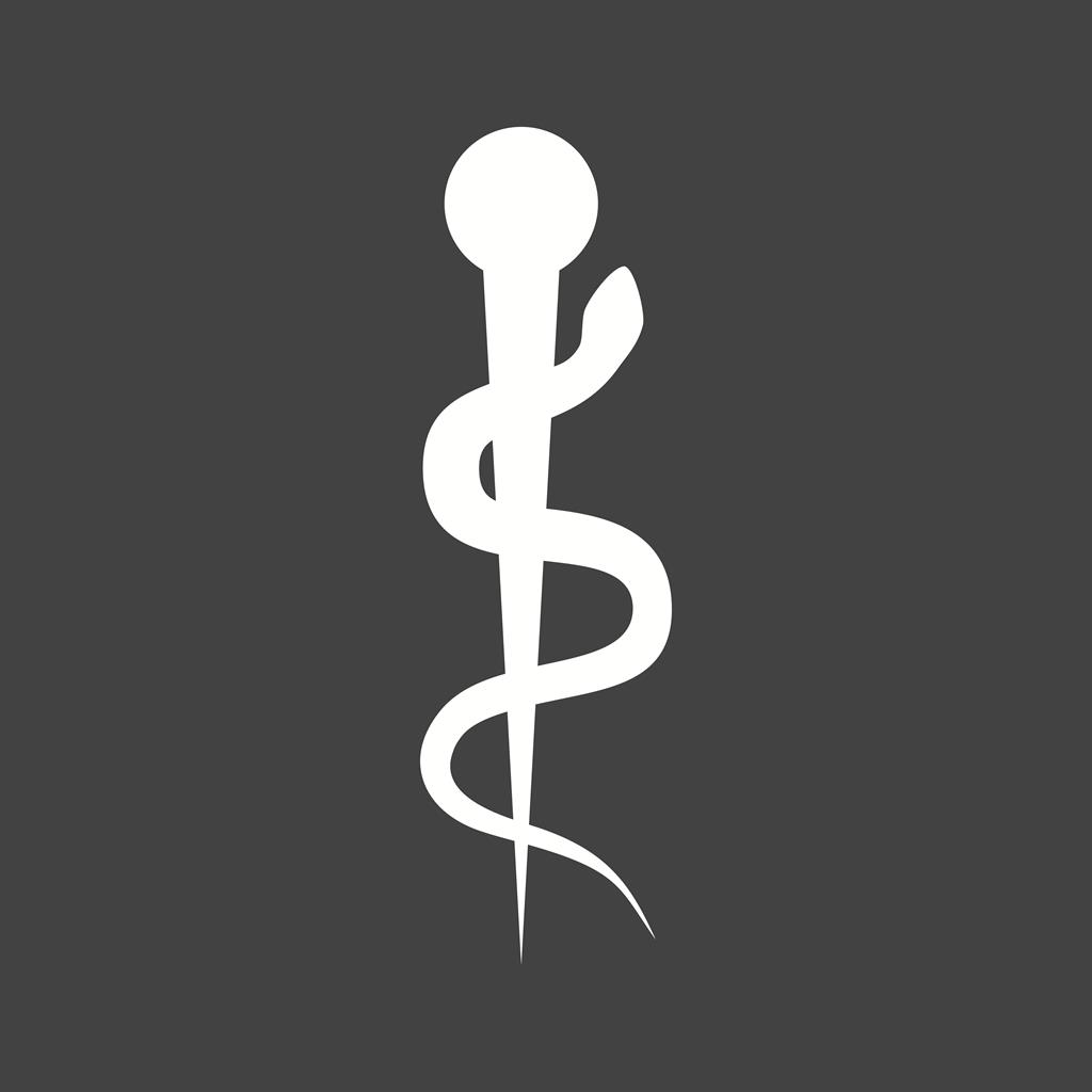 Medical Sign II Glyph Inverted Icon