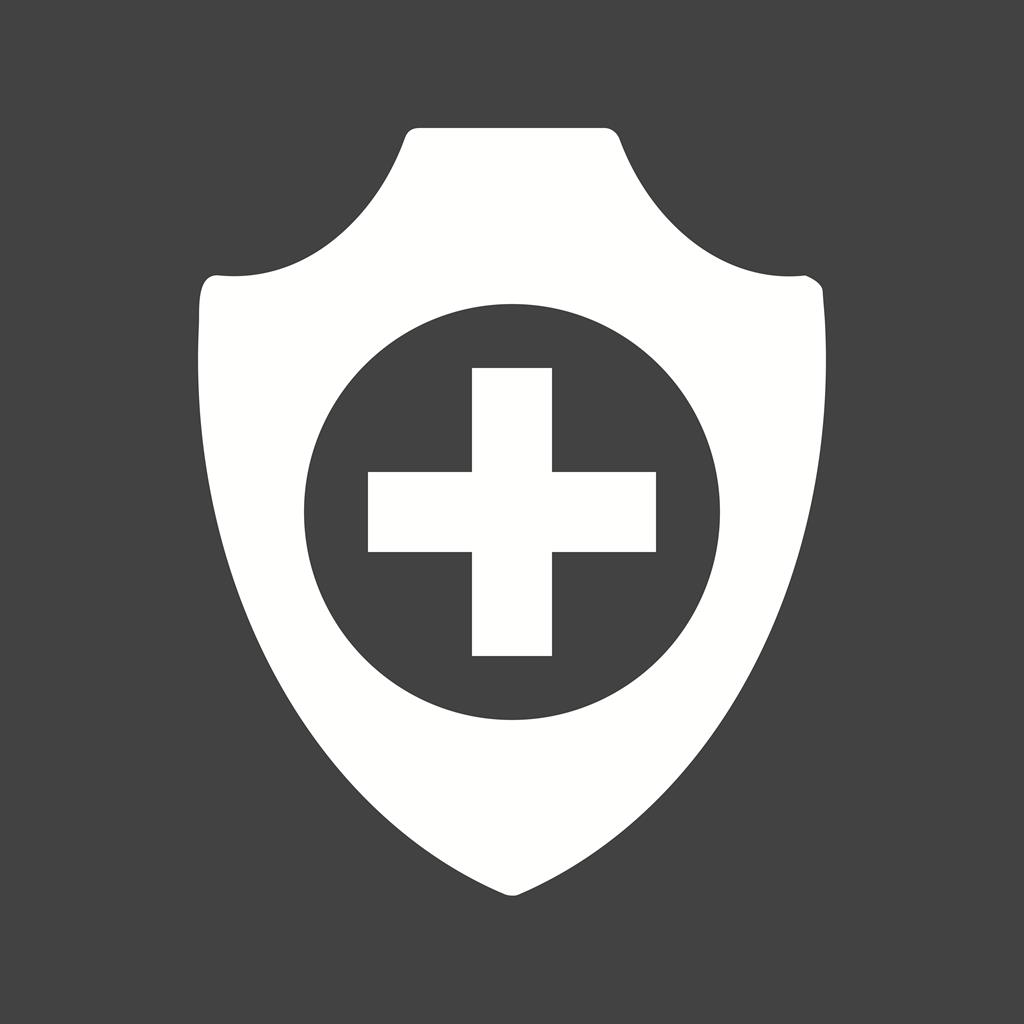 Shield Glyph Inverted Icon