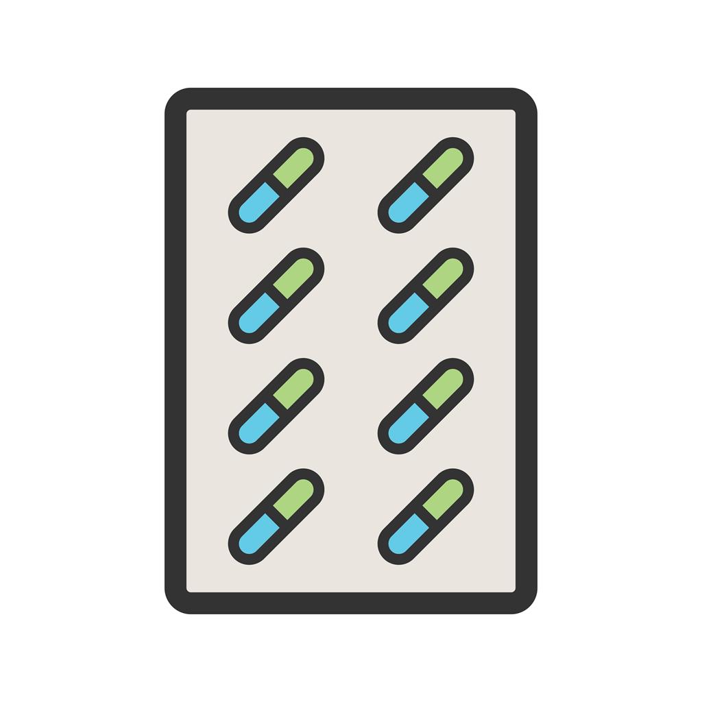 Capsules Line Filled Icon