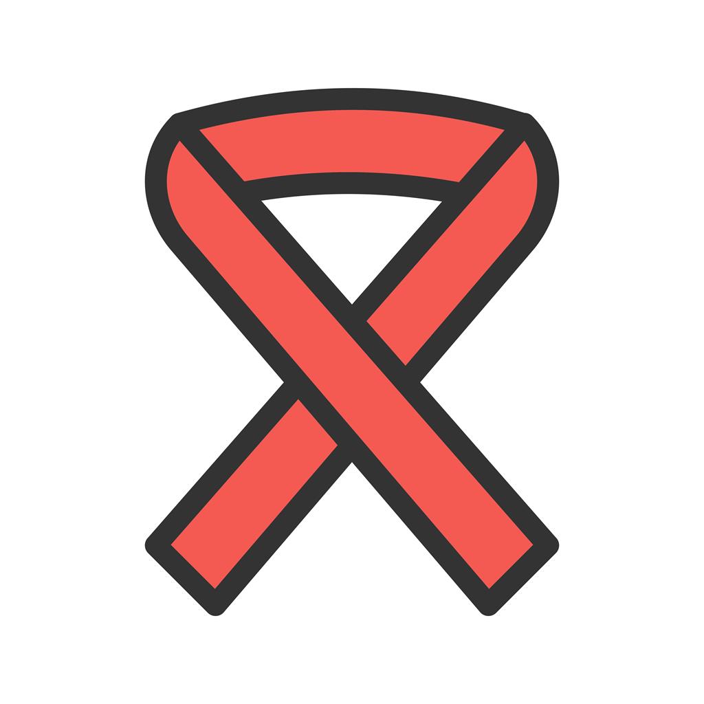 Ribbon Line Filled Icon
