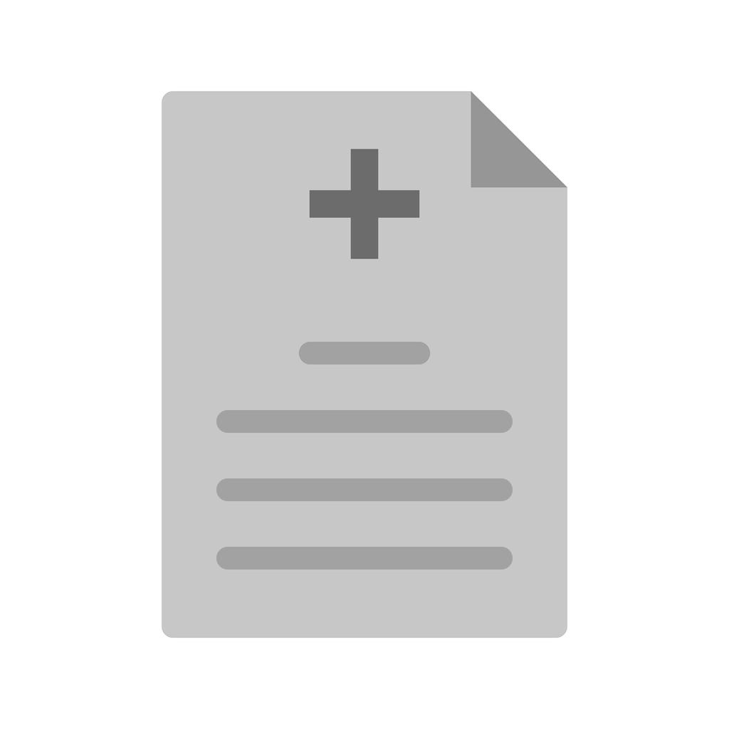 Medical Report Greyscale Icon