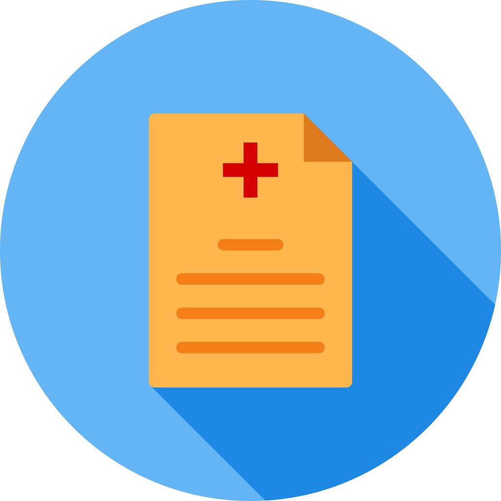 Medical Report Flat Shadowed Icon