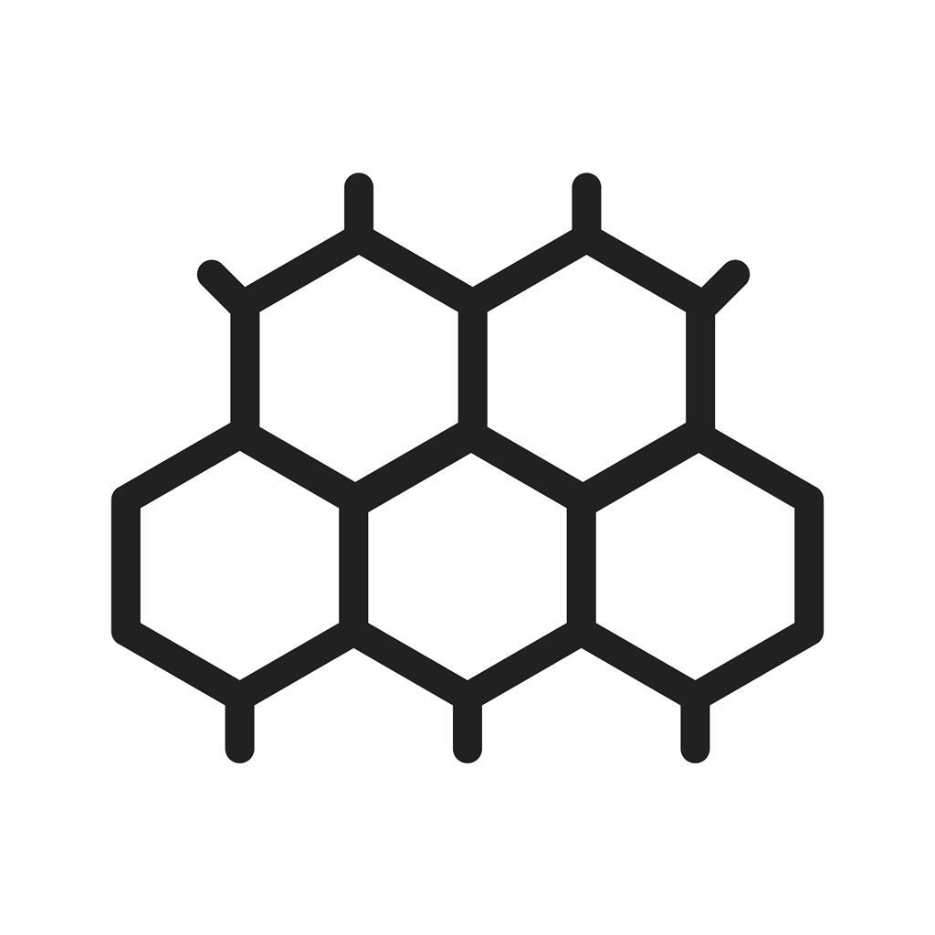 Molecular Structure Line Icon