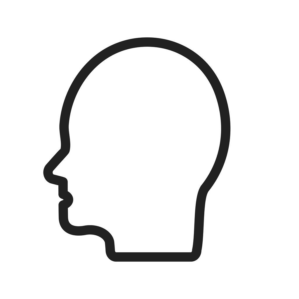 Human Face Line Icon