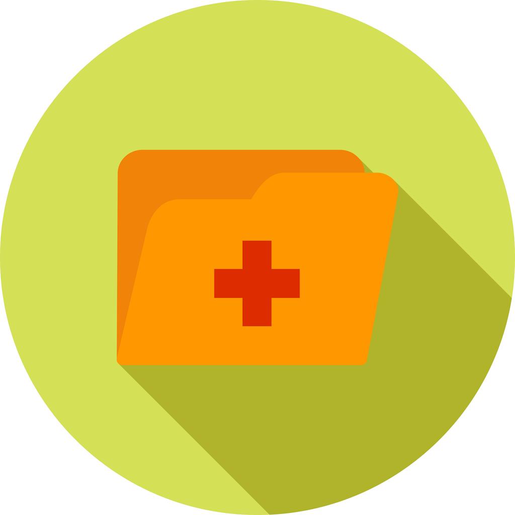 Medical Records Flat Shadowed Icon