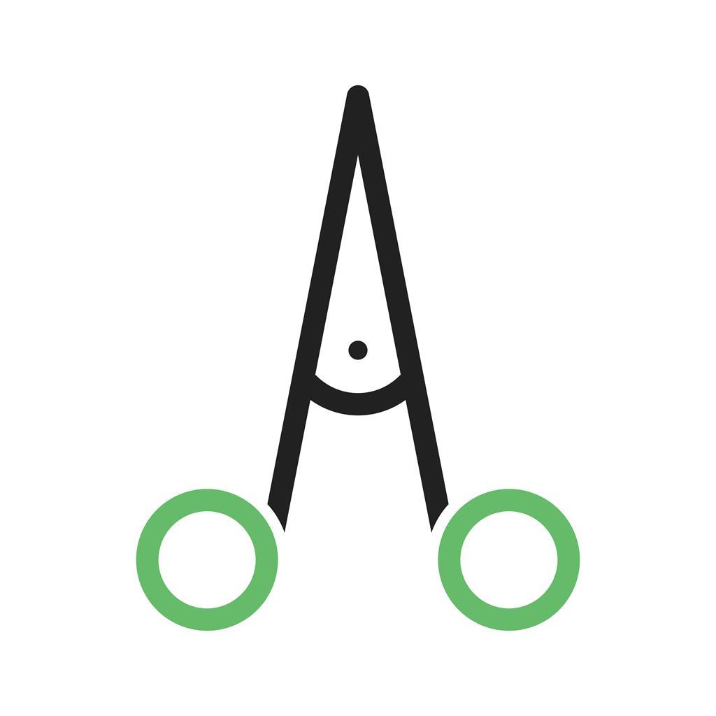 Dentist Tool I Line Green Black Icon