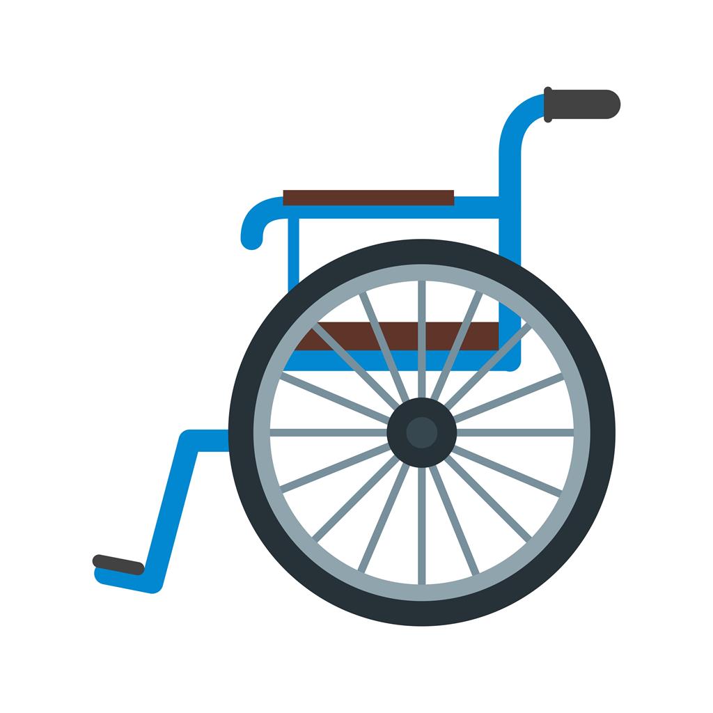 Wheelchair Flat Multicolor Icon