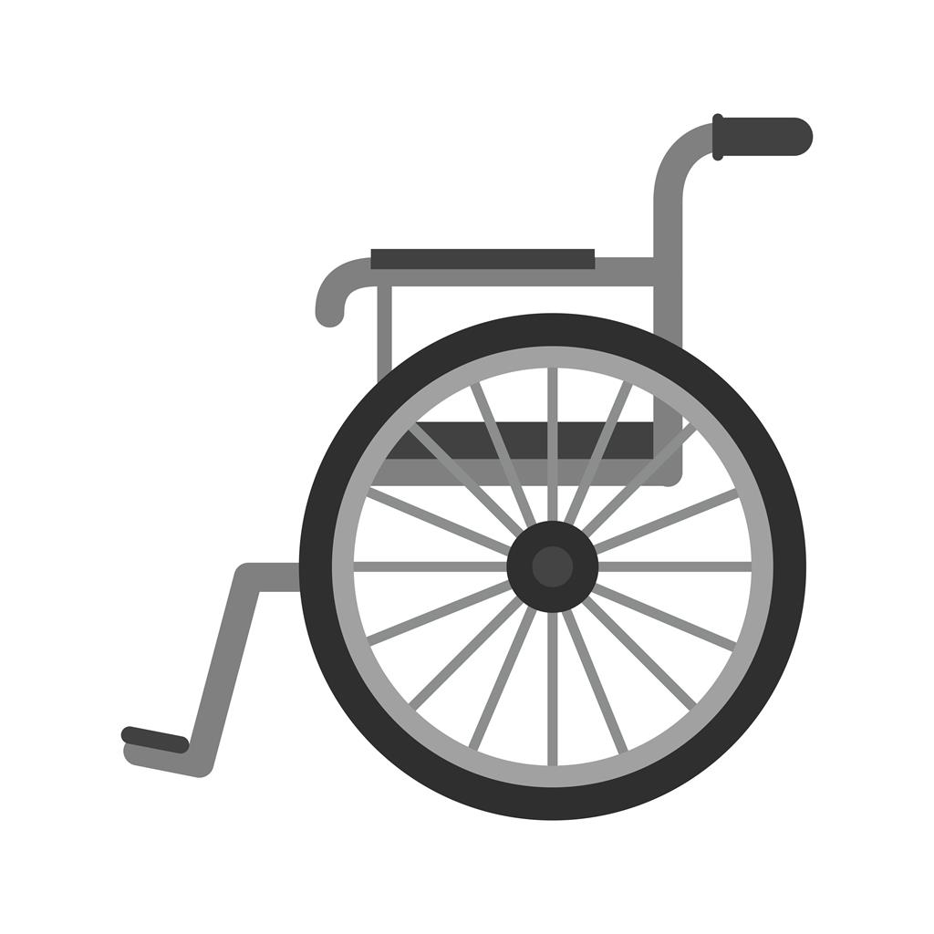 Wheelchair Greyscale Icon