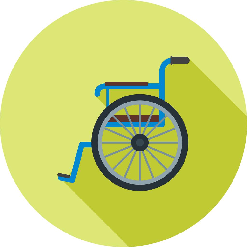 Wheelchair Flat Shadowed Icon