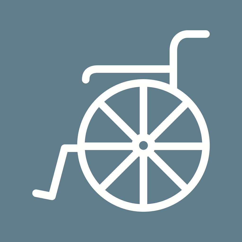 Wheelchair Line Multicolor B/G Icon